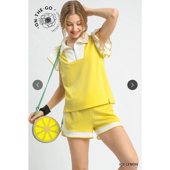 Umgee Tops - Umgee - Luxeknit Ruffle Sleeve Top - MEDIUM